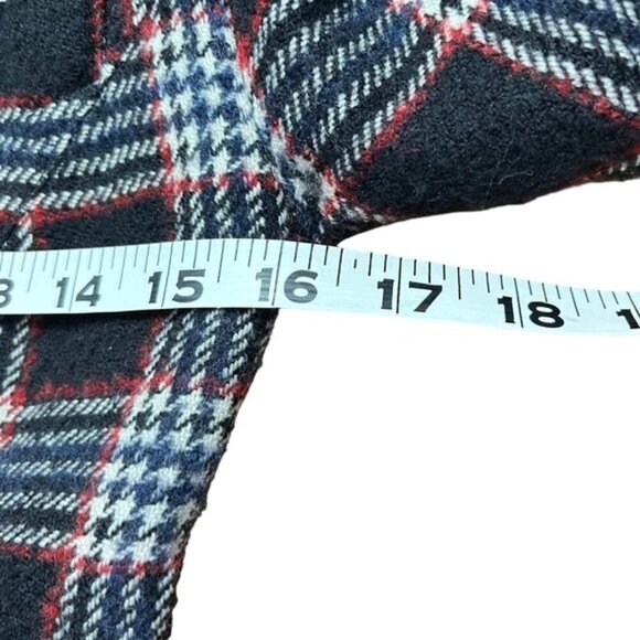 Smythe Elbow Patch Duchess Blazer in Houndstooth Black Plaid & Black Leather - Picture 8 of 11